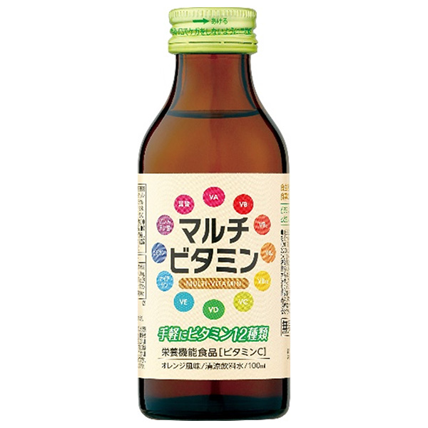 日興薬品工業 マルチビタミン 100ml瓶×50本入|ビタミン ドリンク オレンジ風味 栄養機能食品