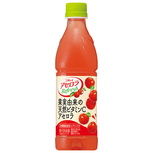 ニチレイフーズ アセロラリフレッシュ 430mlペットボトル×24本入|アセロラ アセロラドリンク 果汁 ビタミン PET