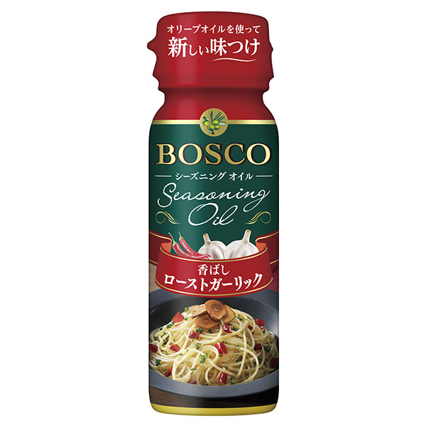 日清オイリオ BOSCO(ボスコ) シーズニングオイル ローストガーリック 90gペットボトル×15本入|オリーブオイル 調味料 食用油 オイル
