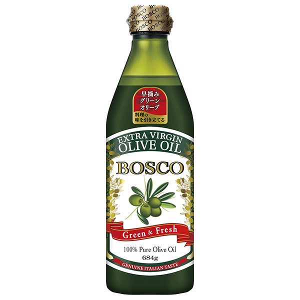 日清オイリオ BOSCO(ボスコ) エキストラバージンオリーブオイル 684gペットボトル×12本入|オリーブオイル 調味料 食用油 エキストラバージン