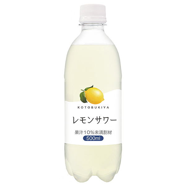 寿屋清涼食品 レモンサワー 500mlペットボトル×24本入|炭酸飲料 ソーダ レモン 割り材 PET