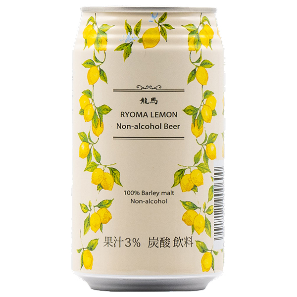 日本ビール 龍馬レモン 350ml缶×24本入|炭酸飲料 ノンアル レモン ビタミンC