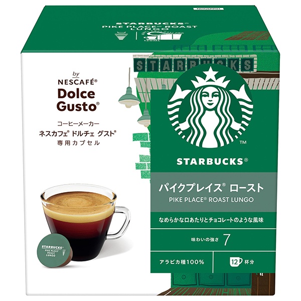 ネスレ日本 スターバックス パイクプレイス ロースト ネスカフェ ドルチェ グスト 専用カプセル 12個(12杯分)×3箱入|コーヒー 専用