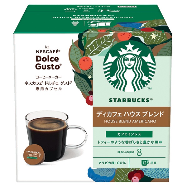 ネスレ日本 スターバックス ディカフェ ハウス ブレンド ネスカフェ ドルチェ グスト 専用カプセル 12P×3箱入|Dolce Gusto コーヒー類 専用カプセル