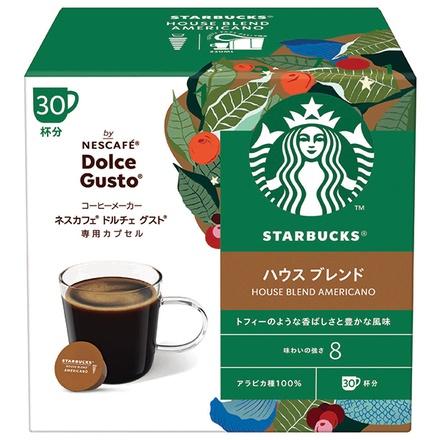 ネスレ日本 スターバックス ハウスブレンド ネスカフェ ドルチェ グスト 専用カプセル 30P×3箱入|コーヒー インスタント 嗜好品 珈琲