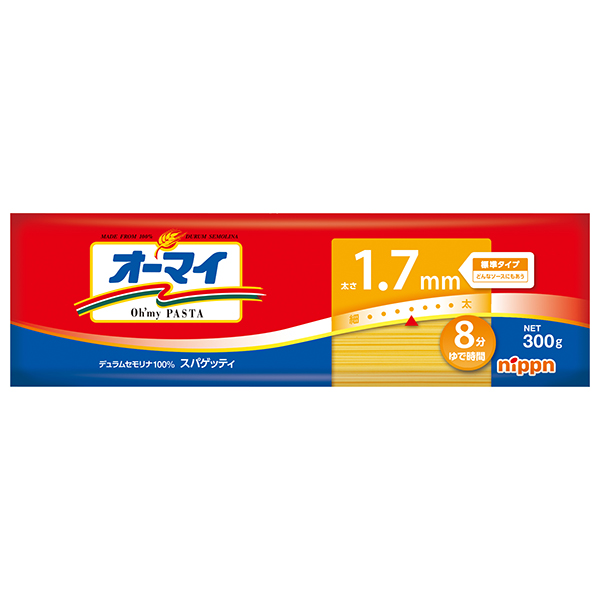 ニップン オーマイ スパゲッティ 1.7mm 300g×40袋入|パスタ スパゲッティ オーマイ 1.7mm