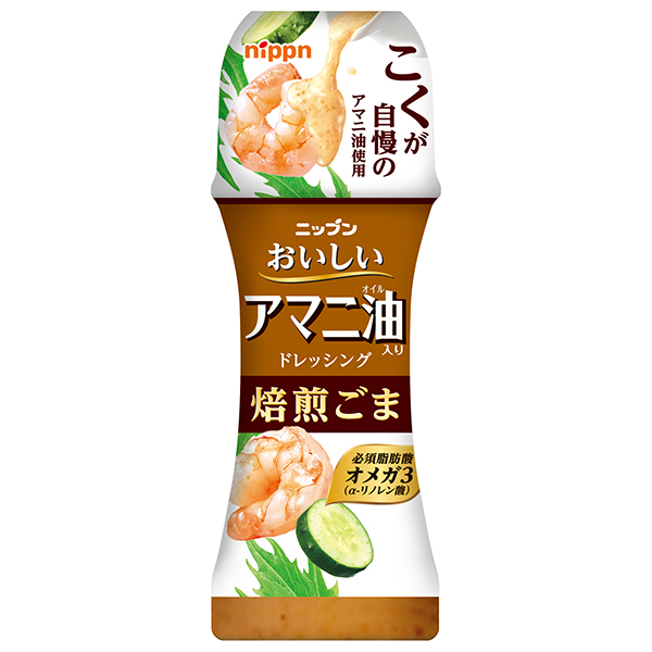 ニップン おいしいアマニ油入りドレッシング 焙煎ごま 150ml×12本入|調味料 ドレッシング アマニオイル