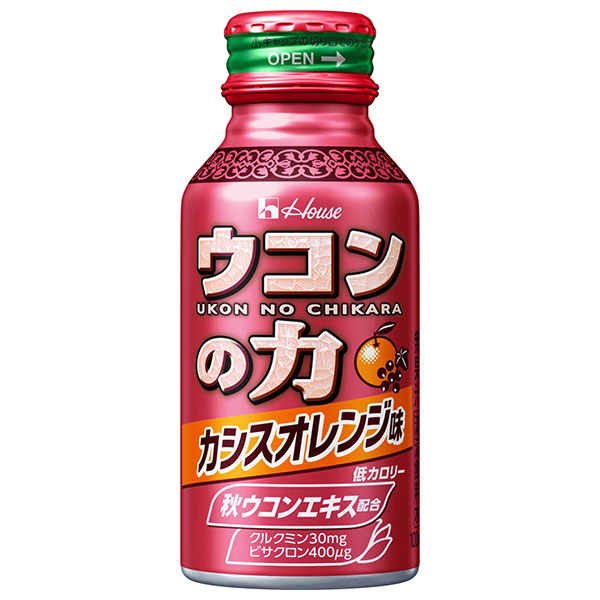 ハウスウェルネス ウコンの力 カシスオレンジ味 100mlボトル缶×60本入|秋ウコン ビタミン 栄養
