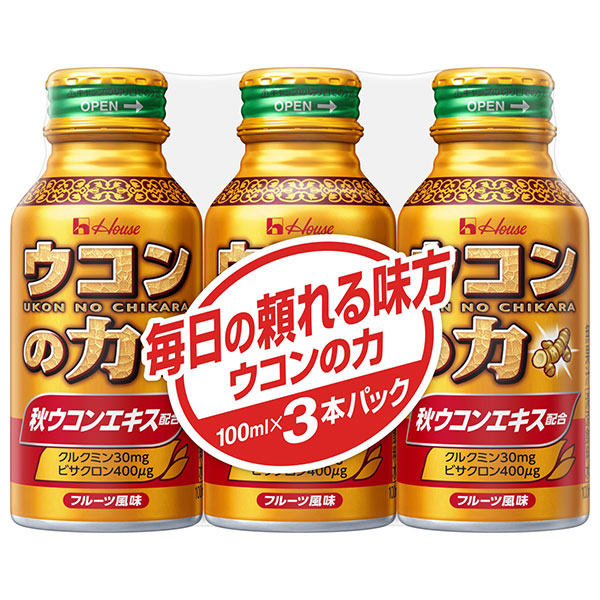 ハウスウェルネス ウコンの力 ウコンエキスドリンク 100mlボトル缶×30(3P×10)本入×(2ケース)|秋ウコン 栄養 ビタミン