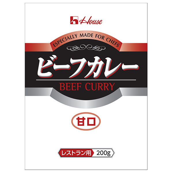 ハウス食品 ビーフカレー 甘口 (レストラン用) 200g×30袋入|レトルト カレー 甘口 ビーフ