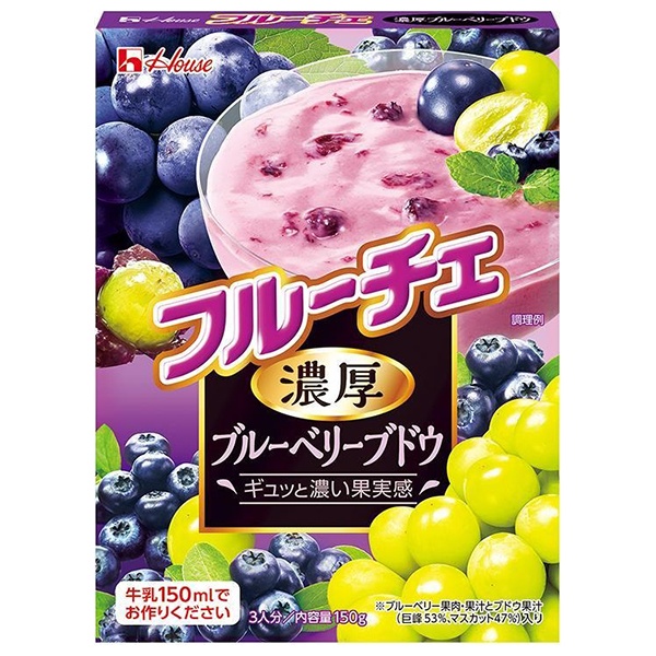 ハウス食品 フルーチェ 濃厚ブルーベリーブドウ 150g×30個入|デザート お菓子 おやつ 菓子材料 ぶどう 葡萄