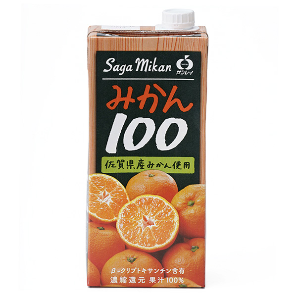 JAビバレッジ佐賀 みかん100 1L紙パック×6本入|果汁 みかん オレンジジュース 100% 温州みかん