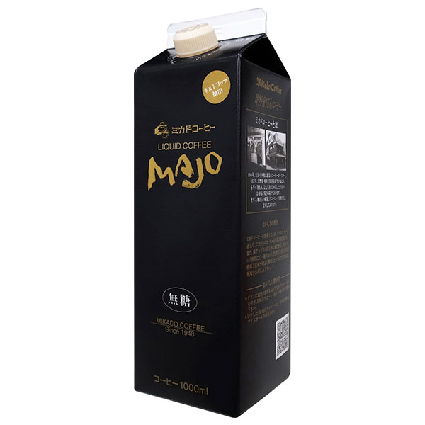 ミカド珈琲 リキッドコーヒー 無糖 1L紙パック×6本入|珈琲 アイスコーヒー 無糖 紙パック 1l 1L