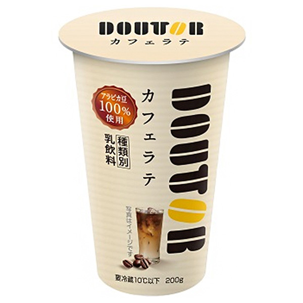 協同乳業 ドトール カフェラテ 200g×12本入 チルド 冷蔵品|チルド商品 コーヒー 珈琲 乳飲料 DOUTOR