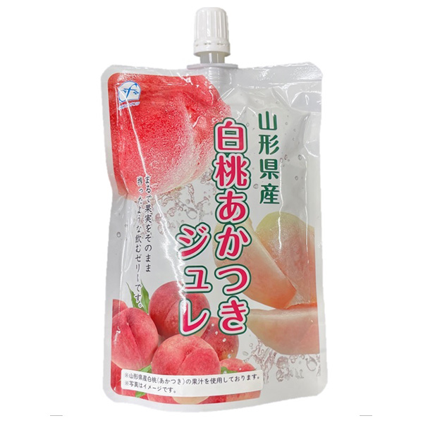 伊豆フェルメンテ 山形県産 白桃あかつきジュレ 150g×10袋入|お菓子 おやつ デザート もも ナタデココ ゼリー