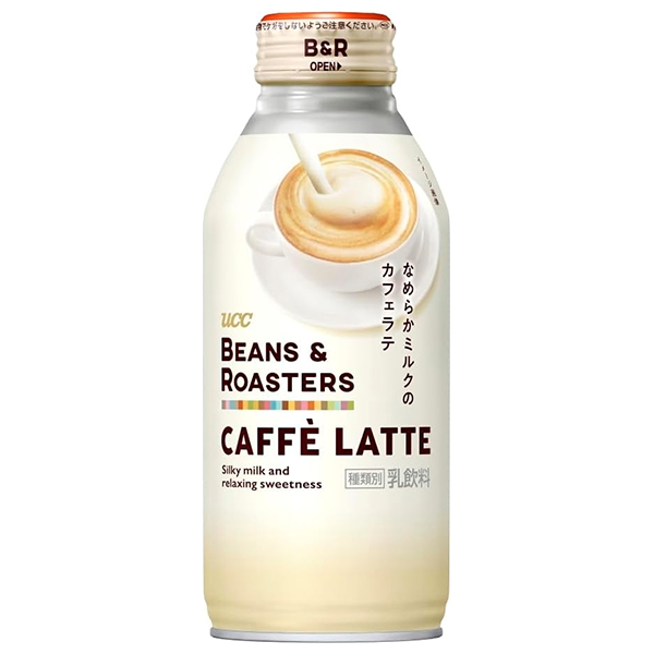 UCC BEANS&ROASTERS(ビーンズロースターズ) カフェラテ 375gリキャップ缶×24本入|珈琲 カフェラテ 北海道生クリーム