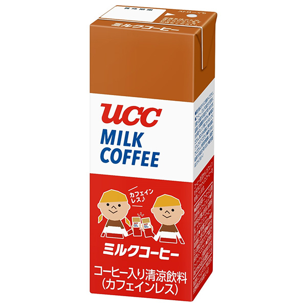 UCC ミルクコーヒー 200ml紙パック×24本入|コーヒー 珈琲 カフェインレス