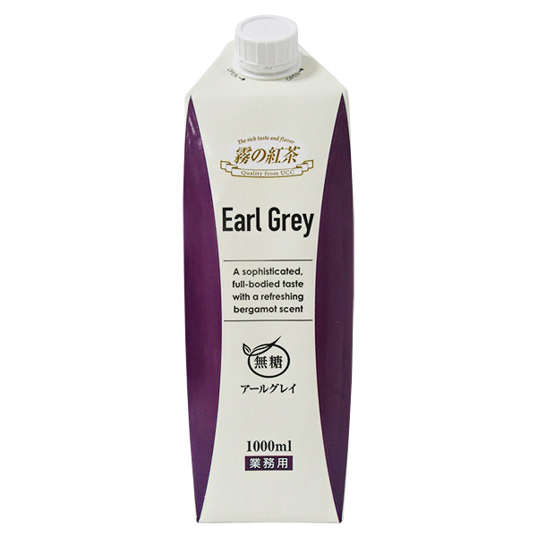 UCC 霧の紅茶 アールグレイ無糖 1000ml紙パック×12本入|紅茶 業務用 ストレート リキッドティー 紙パック