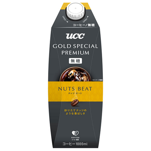 UCC GOLD SPECIAL PREMIUM ナッツビート 無糖 1000ml紙パック×12本入|コーヒー 珈琲 無糖