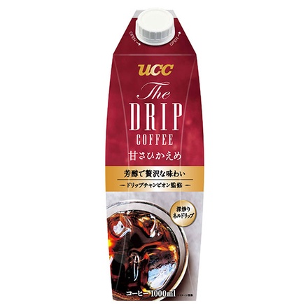 UCC UCC The DRIP COFFEE 甘さ控えめ 1000ml紙パック×12本入|コーヒー 珈琲 微糖 アイスコーヒー