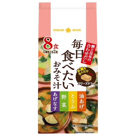 ひかり味噌 毎日食べたいおみそ汁 8食×8袋入×(2ケース)|みそ汁 みそ汁セット 即席