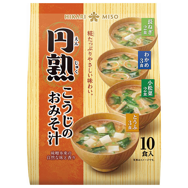 ひかり味噌 円熟 こうじのおみそ汁 10食×12袋入×(2ケース)|インスタント 即席 みそ汁 麹