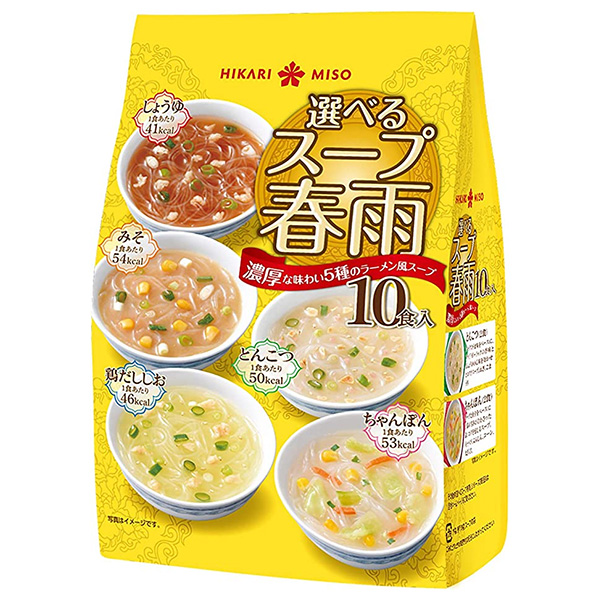 ひかり味噌 選べるスープ春雨 ラーメン風 10食×8袋入|はるさめ 春雨スープ スープ セット