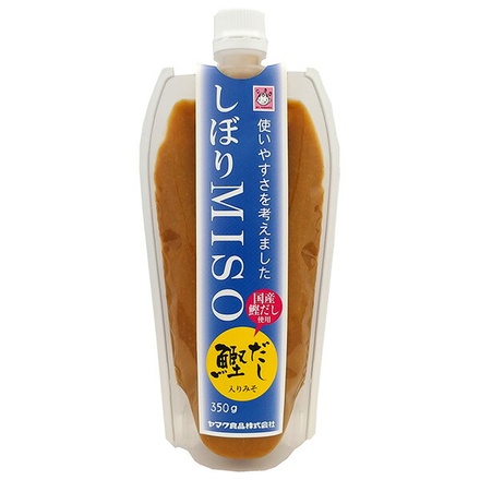 ヤマク食品 しぼりMISO 国産鰹だし 350g×10袋入×(2ケース)|味噌 みそ 調味料