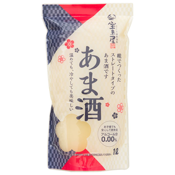 宝来屋 ストレートあま酒 1000ml×10袋入|甘酒 あま酒 国産米糀