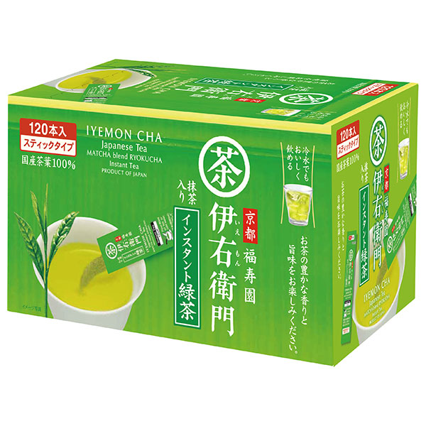 宇治の露製茶 伊右衛門 インスタント緑茶スティック 0.8g×120P×1箱入|嗜好品 茶飲料 緑茶 粉末 インスタント