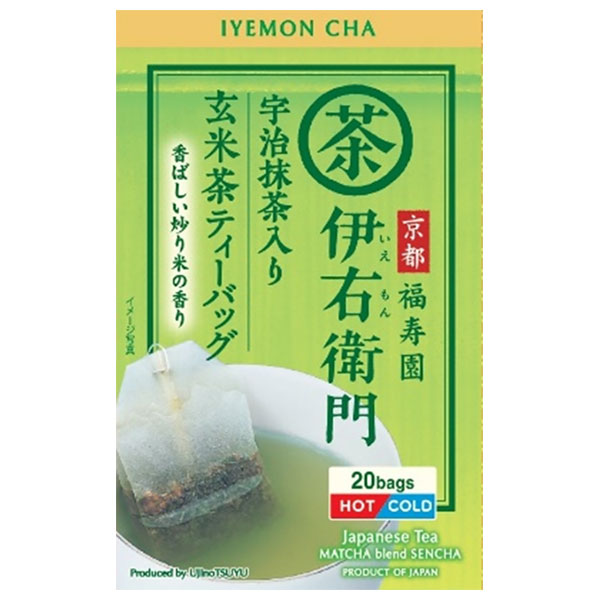 宇治の露製茶 伊右衛門 抹茶入り玄米茶 ティーバッグ (2g×20袋)×12箱入|茶飲料 日本茶 抹茶 ティーバッグ