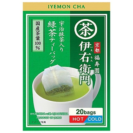 宇治の露製茶 伊右衛門 抹茶入り緑茶 ティーバッグ 1.7g×20P×12箱入|お茶 茶飲料 嗜好品 茶葉 緑茶 ティーバッグ TB 箱 伊右衛門 宇治