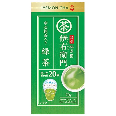 宇治の露製茶 伊右衛門 抹茶入り緑茶 70g×12袋入|伊右衛門 緑茶 抹茶入り 茶葉 水出し