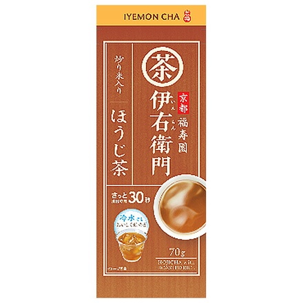 宇治の露製茶 伊右衛門 炒り米入りほうじ茶 70g×12袋入|茶飲料 嗜好品 茶葉 ほうじ茶 袋 伊右衛門