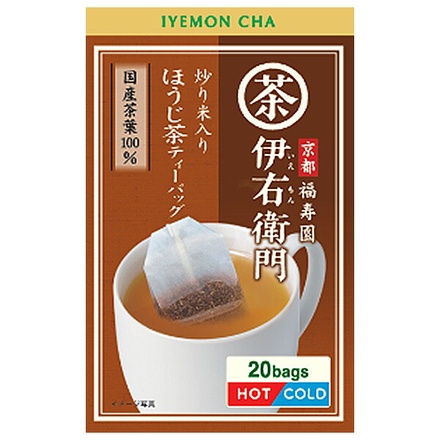 宇治の露製茶 伊右衛門 炒り米入りほうじ茶 ティーバッグ (1.7g×20袋)×12箱入|茶飲料 日本茶 抹茶 ティーバッグ ほうじ茶 伊右衛門