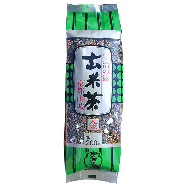 宇治の露製茶 宇治の露 玄米茶 (金) 200g×12袋入|嗜好品 茶飲料 茶葉 緑茶 玄米茶 袋