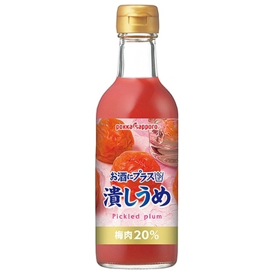 ポッカサッポロ お酒にプラス 潰しうめ 300ml瓶×12本入|割り材 潰し梅 お酒 焼酎 カクテル 梅肉