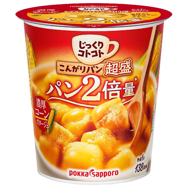 ポッカサッポロ じっくりコトコト こんがりパン超盛 濃厚コーンポタージュ 33.1g×6個入|コンポタ コーンスープ ポタージュ スープ ホット