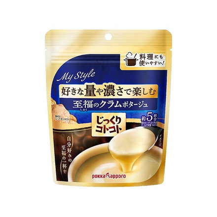 ポッカサッポロ じっくりコトコト 至福のクラムポタージュ5杯分袋 106.5g×12個入|インスタント食品 クラムポタージュ スープ 口コミ アレンジ 美味しい 濃厚 レシピ おすすめ