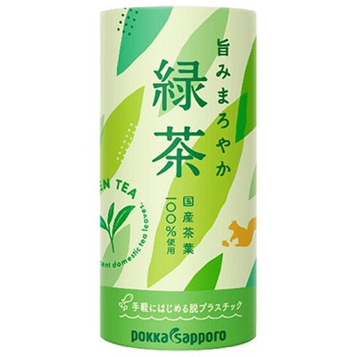 ポッカサッポロ 旨みまろやか緑茶 195gカートカン×30本入×(2ケース)|茶飲料 緑茶 紙パック