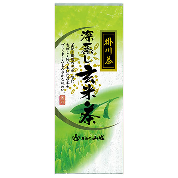 山城物産 掛川茶深蒸し 玄米茶 180g×20袋入|嗜好品 茶飲料 茶葉 玄米茶