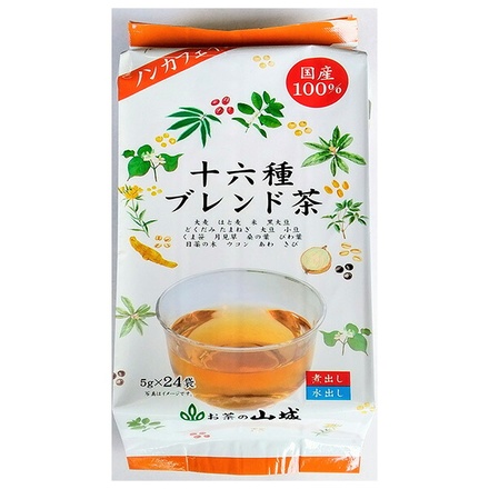 山城物産 ノンカフェイン 国産十六種ブレンド 健康茶 5g×24袋×20袋入|茶飲料 嗜好品 茶葉 ブレンド茶