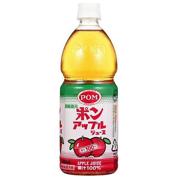 えひめ飲料 POM(ポン) アップルジュース 100％ 800mlペットボトル×6本入×(2ケース)