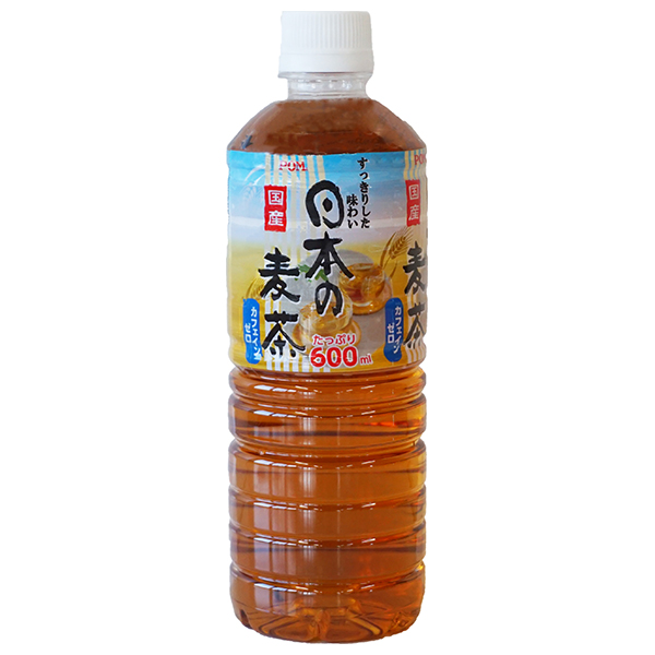 えひめ飲料 POM(ポン) 日本の麦茶 600mlペットボトル×24本入|麦茶 むぎ茶 お茶 茶