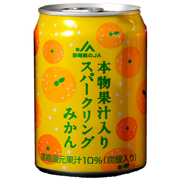 JA静岡経済連 本物果汁入り スパークリングみかん 280ml缶×24本入|炭酸 飲料 ミカン 果汁 ドリンク