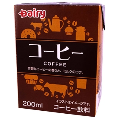 南日本酪農協同 デーリィ コーヒー 200ml紙パック×24本入|珈琲 ドリンク 紙パック