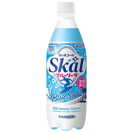 南日本酪農協同 スコール ブルーソーダ 500mlペットボトル×24本入|炭酸飲料 乳性 ソーダ スコール Skal