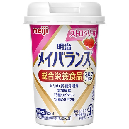 明治 明治メイバランスMiniカップ ストロベリー味 125mlカップ×24本入×(2ケース)|乳性飲料 栄養機能食品 栄養 meiji