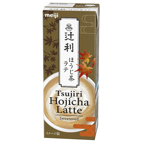 明治 辻利 ほうじ茶ラテ 200ml紙パック×24本入 メーカー 問屋直送|乳飲料 ほうじ茶 ミルク 紙パック