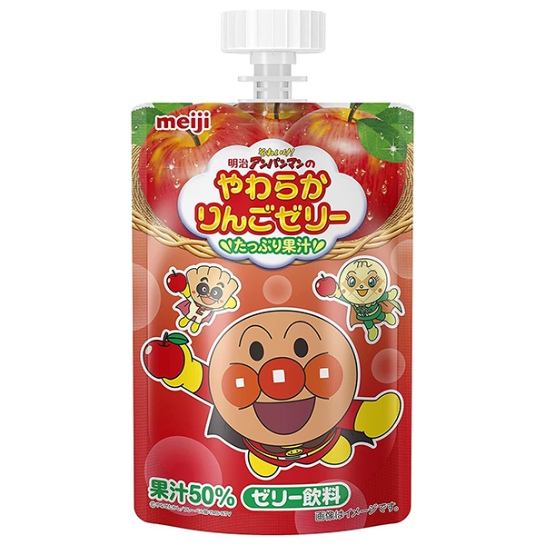 明治 それいけ!アンパンマンのやわらかりんごゼリー 100g×36本入×(2ケース) メーカー 問屋直送|果実飲料 アップル ゼリー飲料